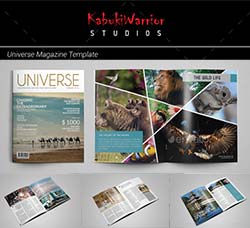 indesign模板－商业杂志(通用型/20页)：Universe Magazine Template